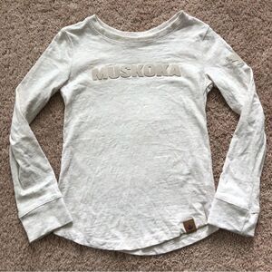 Canadiana Muskoka‎ Shirt Girls Small Gray Long Sleeve